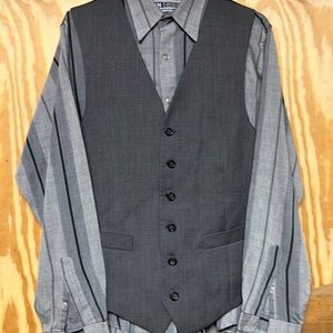 Mens med grey shirt with vest